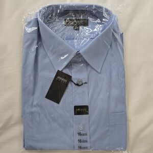 Angelo rossi men's light blue Button Up Dress Shirt 16